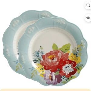 💙 New 4 Pack The Pioneer Woman Sweet Romance Dinner Plates Set -